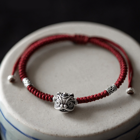 Feng Shui Lion Dance Red String Bracelet