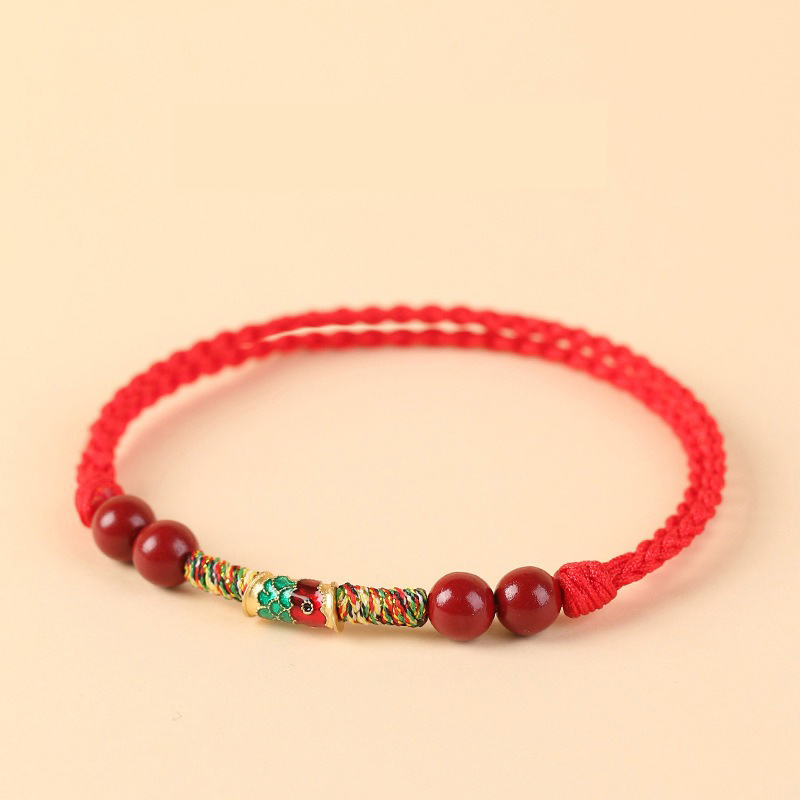 Feng Shui Koi Fish & Cinnabar Red String Bracelet