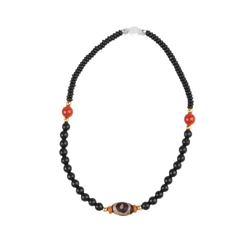 Black Sandalwood & Agate Double Circle Bracelet - Buddha Nature