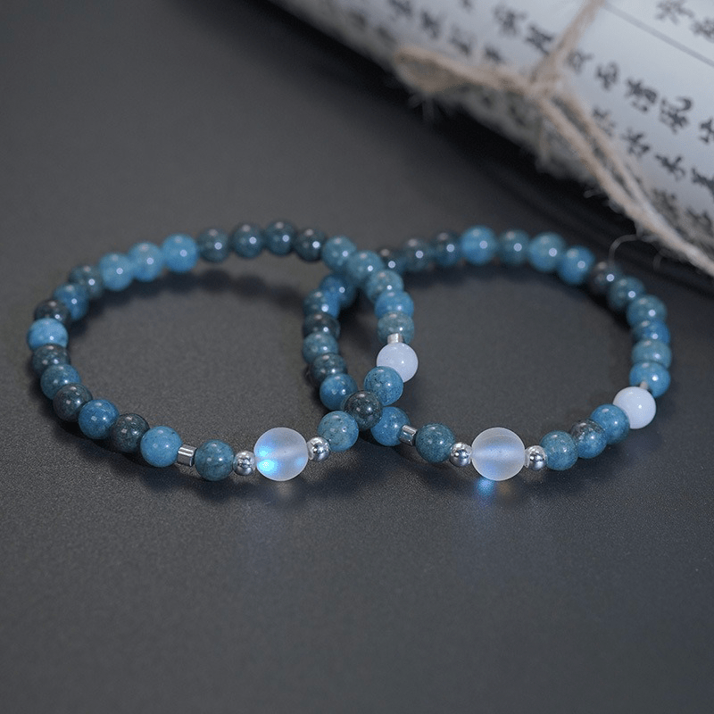 Blue Phosphorite Moonlight Bracelet - Buddha Nature