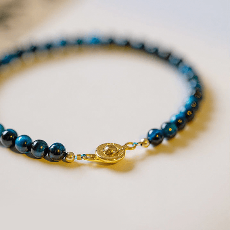 Blue Tiger's Eye Bracelet - Buddha Nature