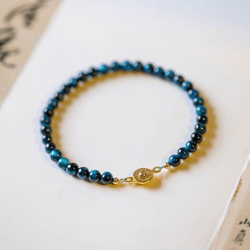 Blue Tiger's Eye Bracelet - Buddha Nature