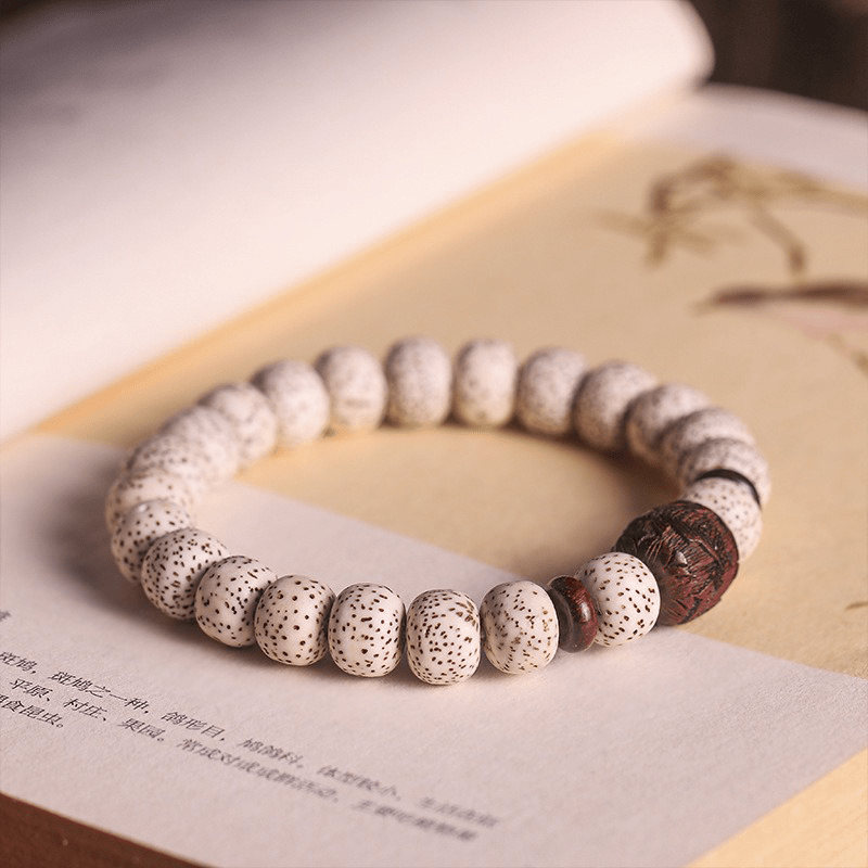 Bodhi Bead Bracelet with Mani Mantra - Buddha Nature