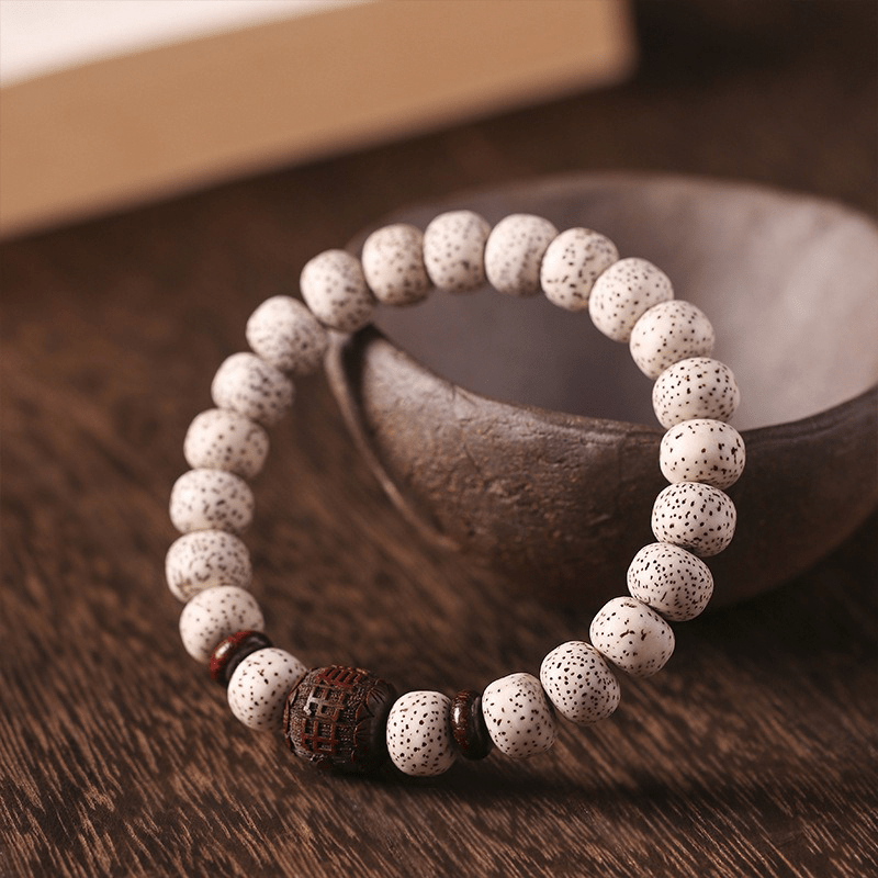 Bodhi Bead Bracelet with Mani Mantra - Buddha Nature