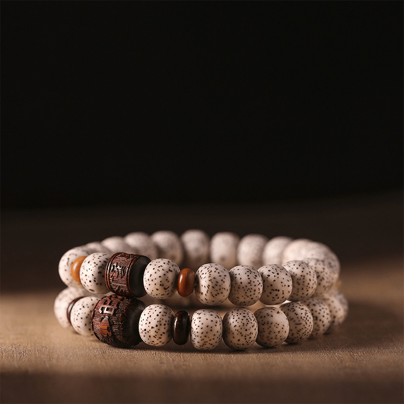 Bodhi Bead Bracelet with Mani Mantra - Buddha Nature