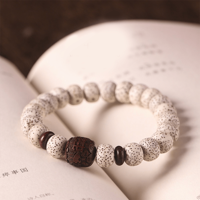 Bodhi Bead Bracelet with Mani Mantra - Buddha Nature