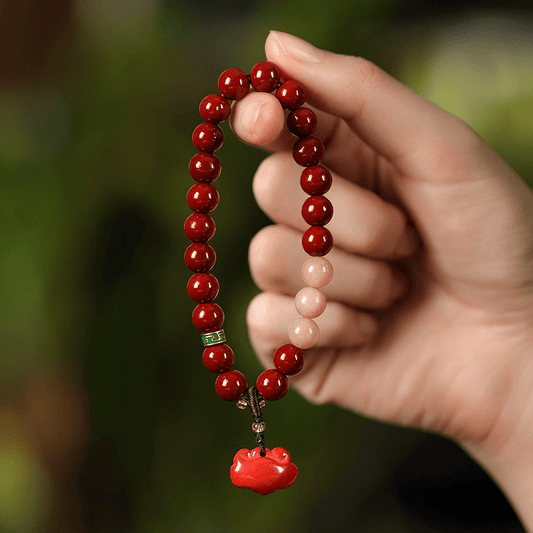 Cinnabar Bracelet with Lucky Charm - Buddha Nature