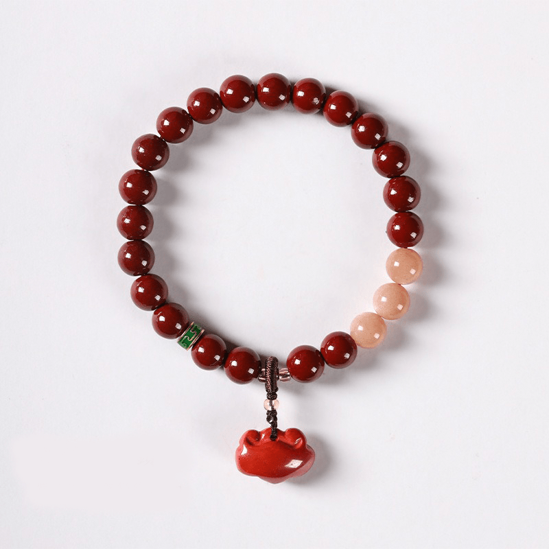 Cinnabar Bracelet with Lucky Charm - Buddha Nature