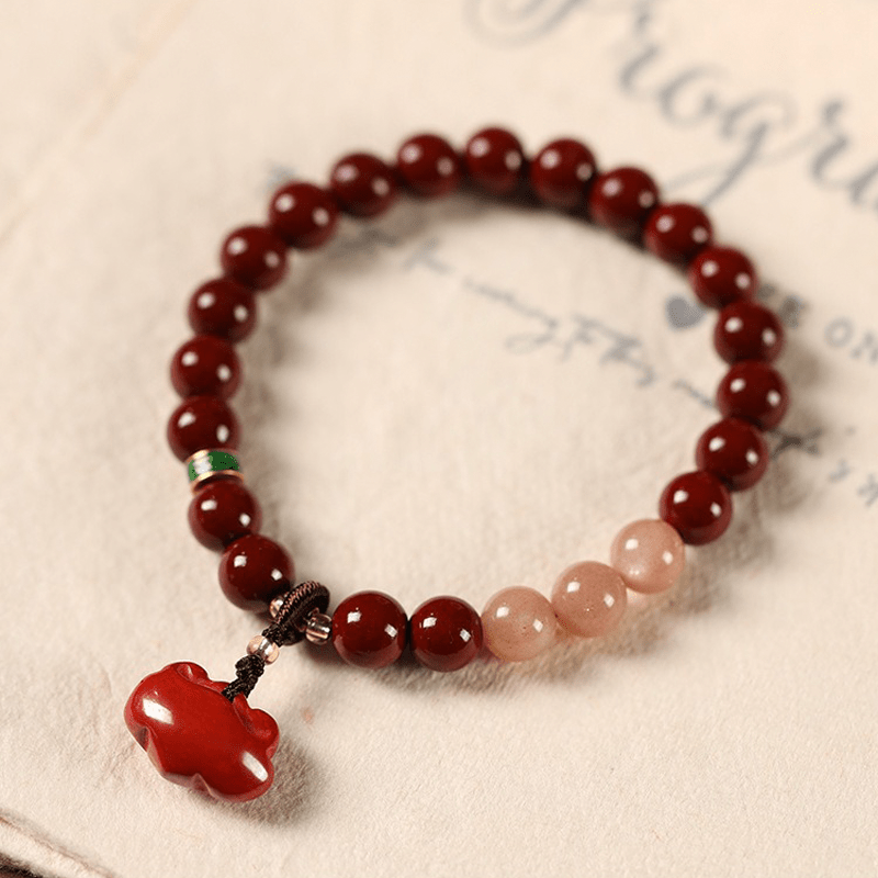 Cinnabar Bracelet with Lucky Charm - Buddha Nature