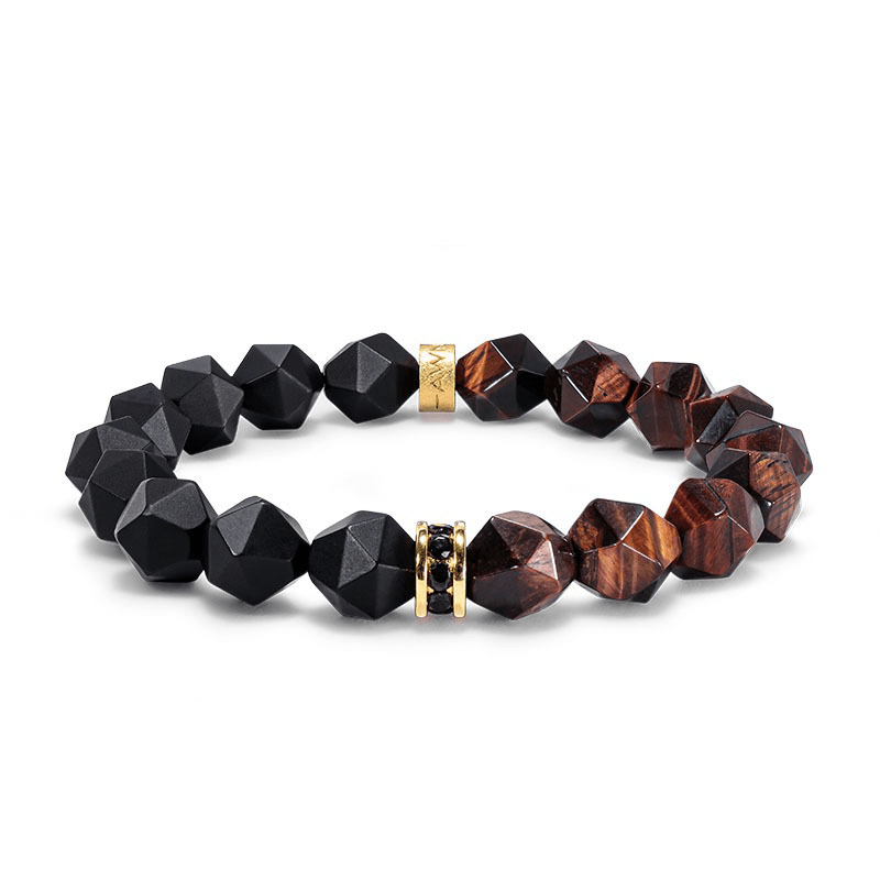 Diamond - cut Natural Tiger's Eye Bracelet - Buddha Nature