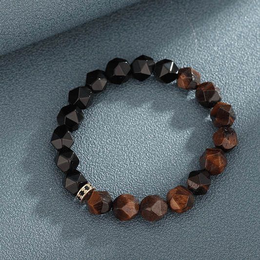 Diamond - cut Natural Tiger's Eye Bracelet - Buddha Nature