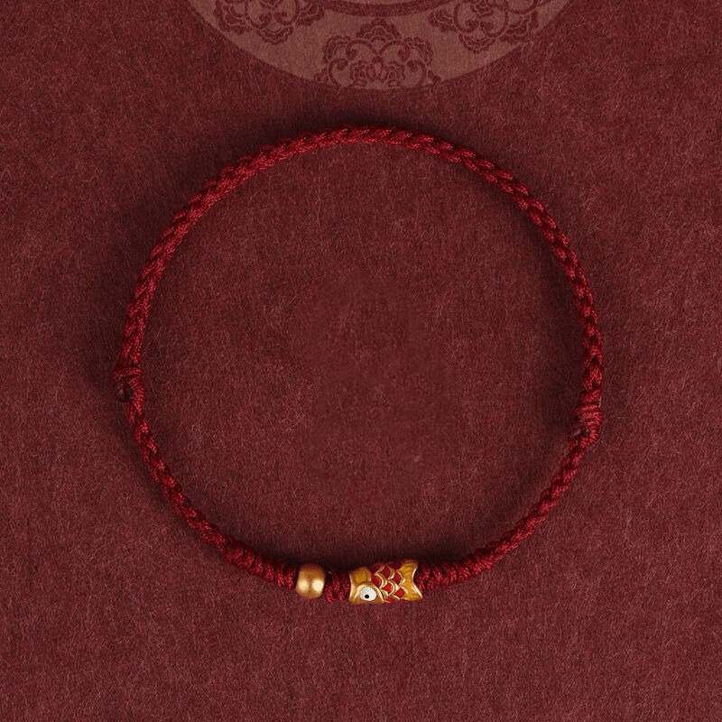 Feng Shui Koi Fish Lucky Red String Bracelet - Buddha Nature