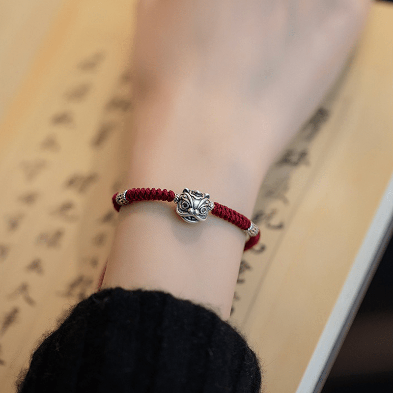 Feng Shui Lion Dance Red String Bracelet - Buddha Nature