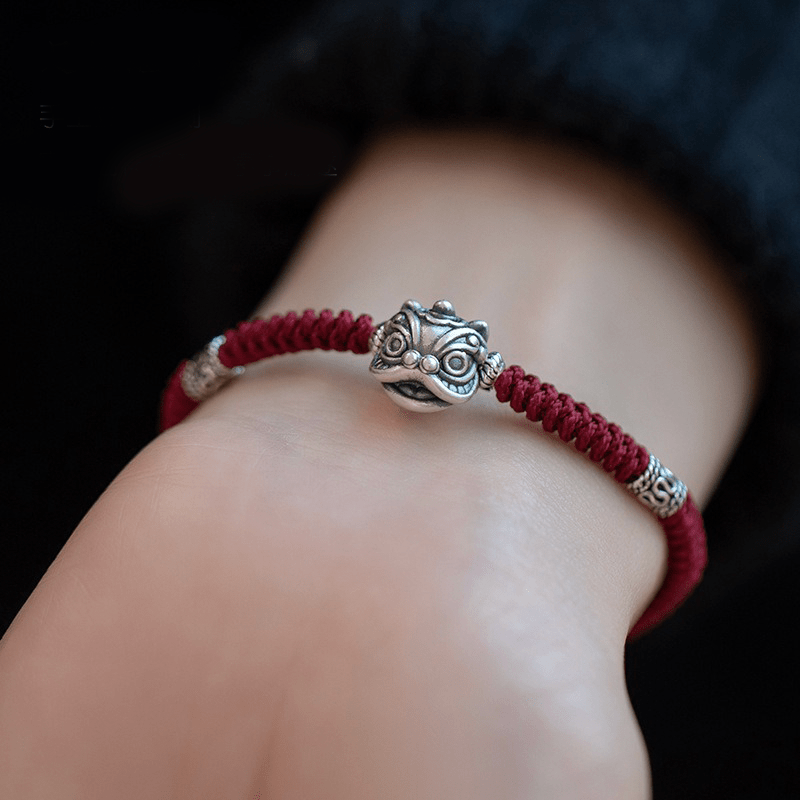 Feng Shui Lion Dance Red String Bracelet - Buddha Nature