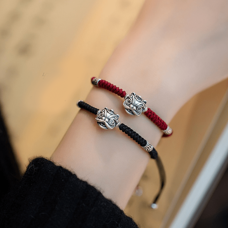 Feng Shui Lion Dance Red String Bracelet - Buddha Nature