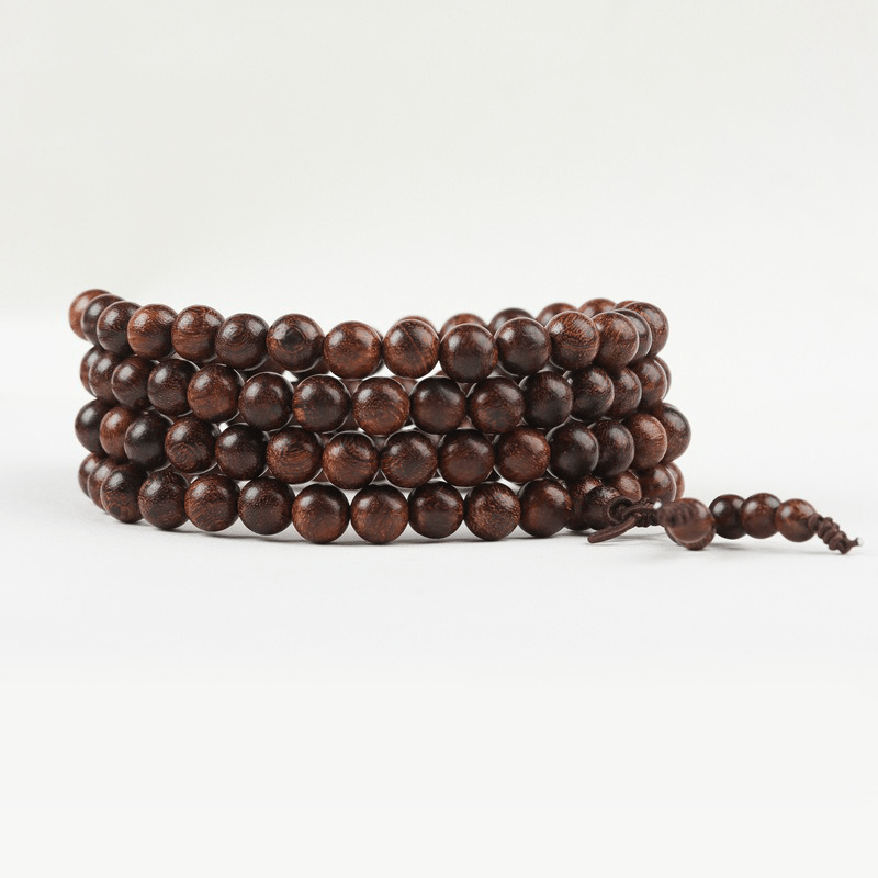 Golden Sandalwood 108 Bead Bracelet - Buddha Nature