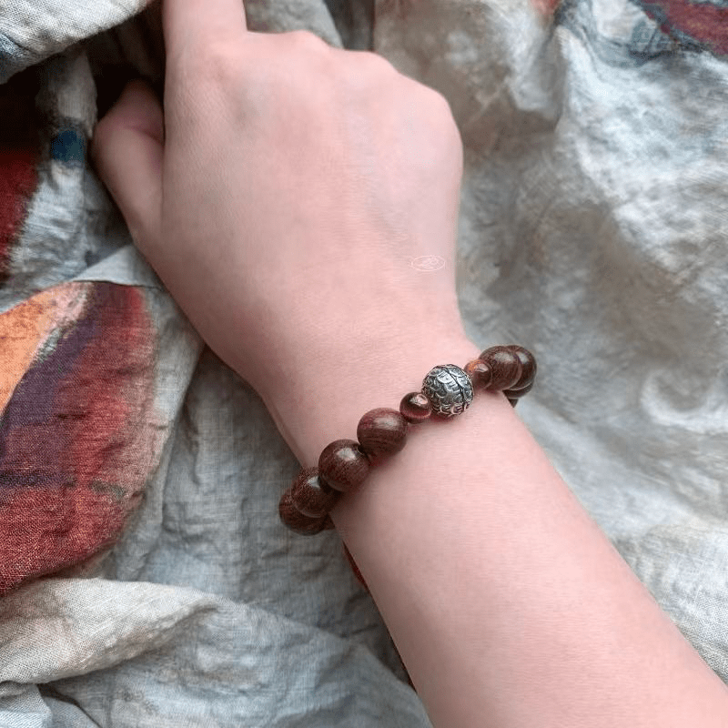 Golden Sandalwood & Tiger's Eye Bracelet - Buddha Nature