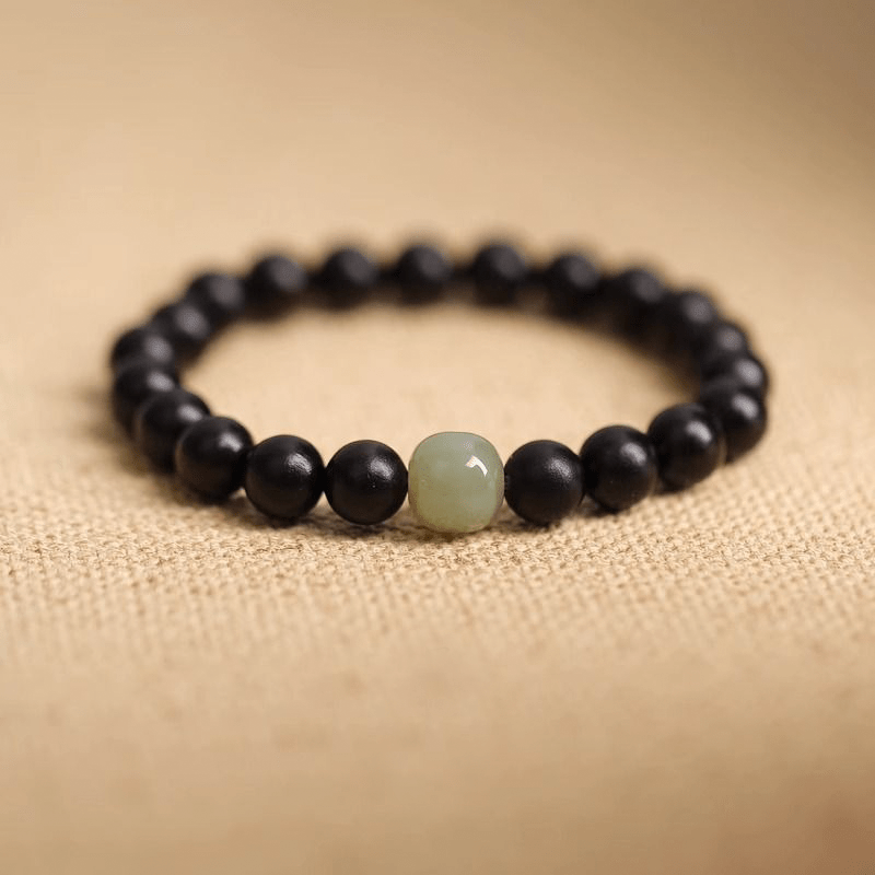 Natural Sandalwood & Jade Bracelet - Buddha Nature