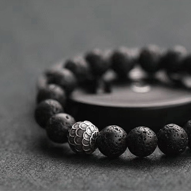 Natural Volcanic Stone Bracelet - Buddha Nature