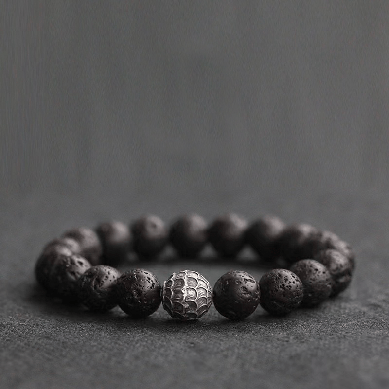 Natural Volcanic Stone Bracelet - Buddha Nature