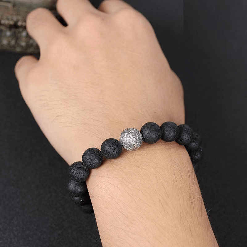 Natural Volcanic Stone Bracelet - Buddha Nature