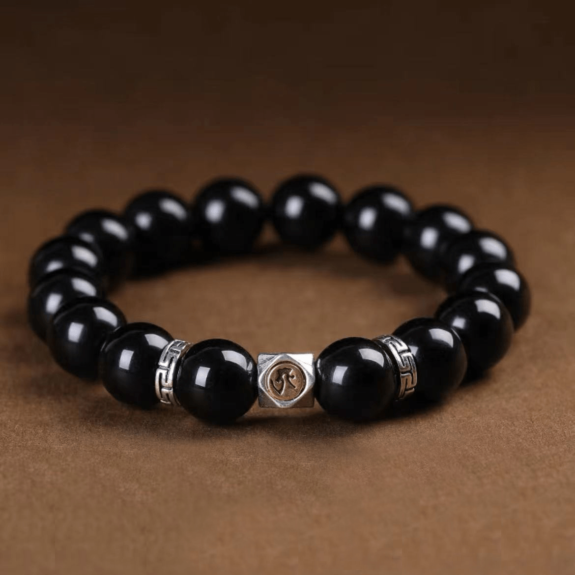 Obsidian Zodiac Birth Deity Bracelet - Buddha Nature