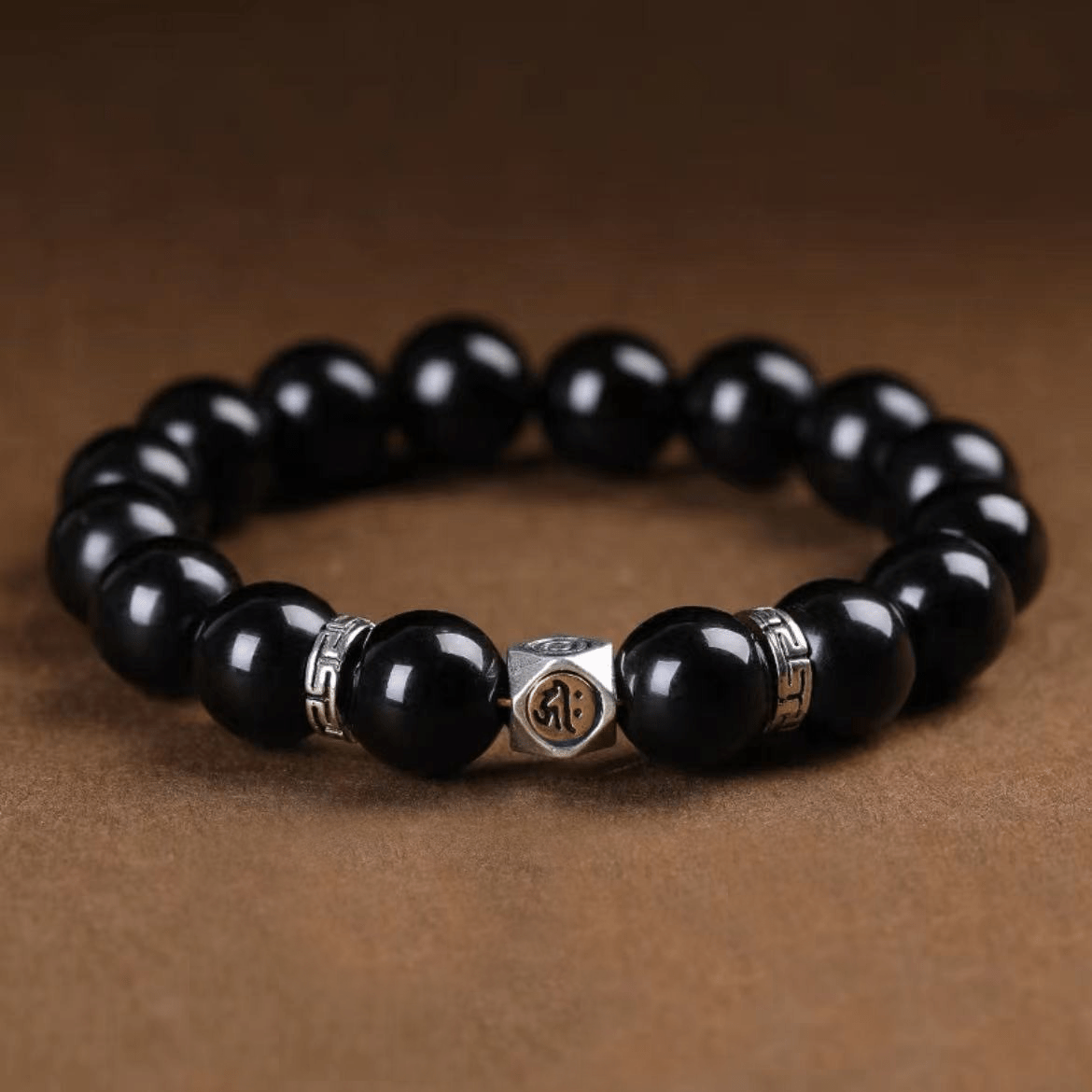 Obsidian Zodiac Birth Deity Bracelet - Buddha Nature