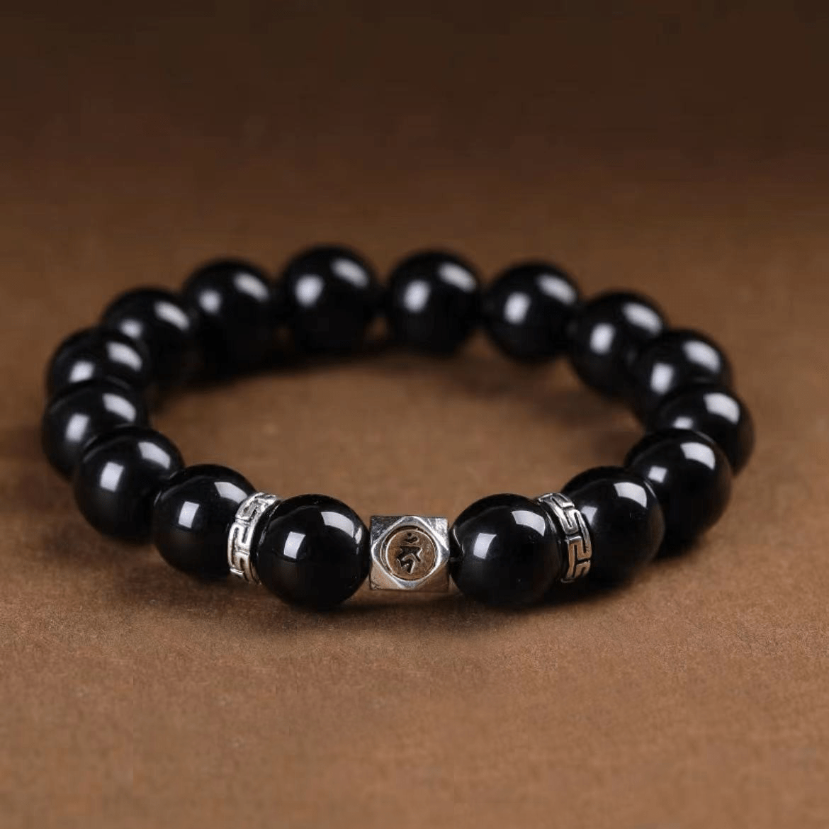 Obsidian Zodiac Birth Deity Bracelet - Buddha Nature