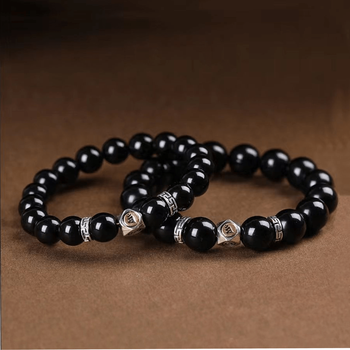 Obsidian Zodiac Birth Deity Bracelet - Buddha Nature