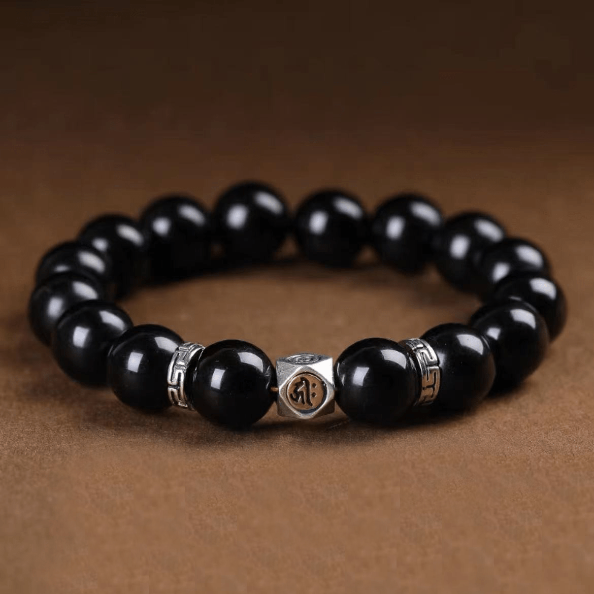 Obsidian Zodiac Birth Deity Bracelet - Buddha Nature