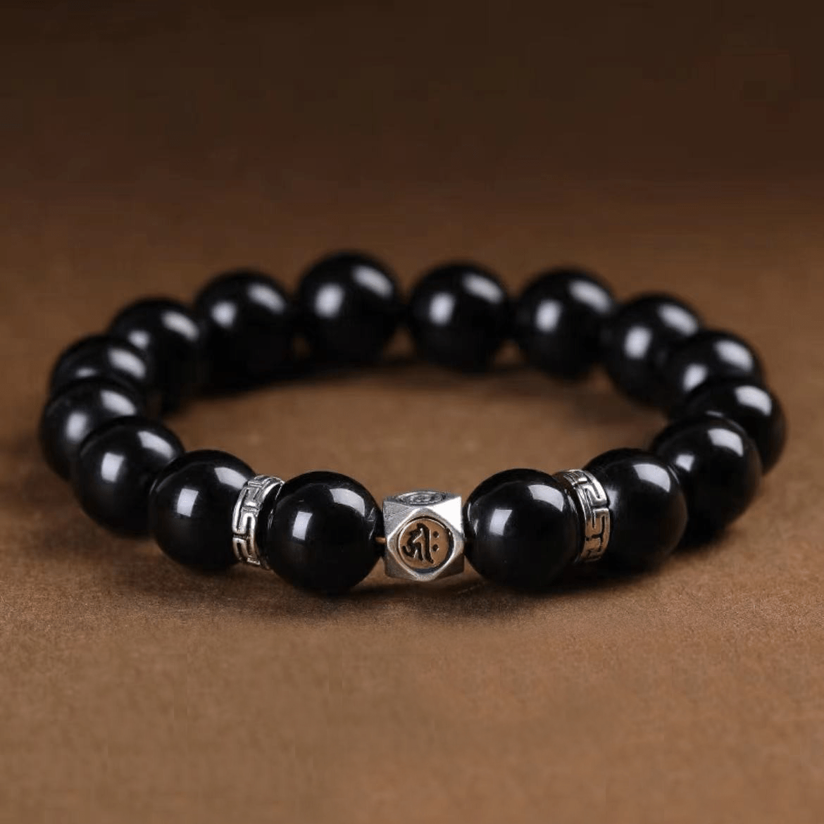 Obsidian Zodiac Birth Deity Bracelet - Buddha Nature