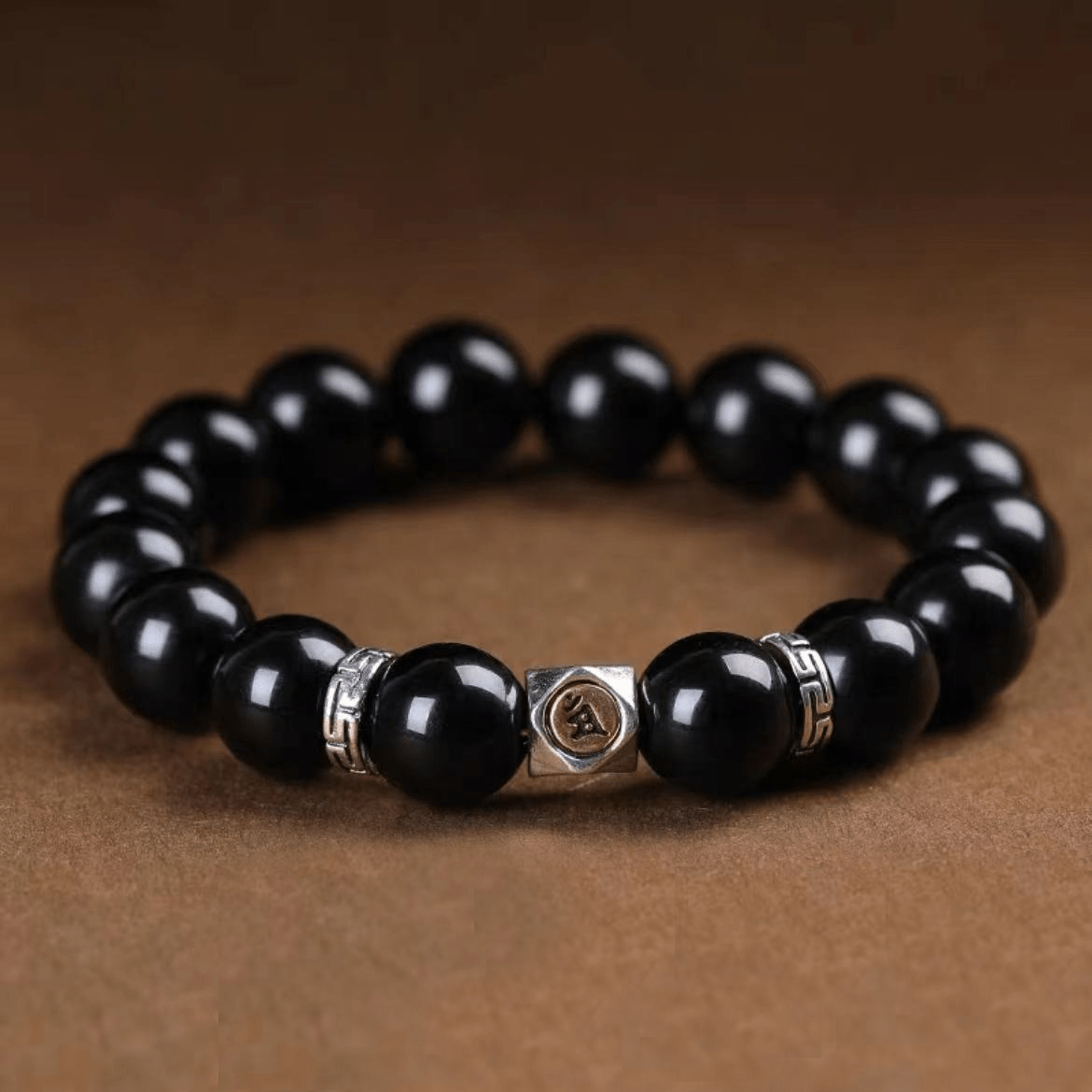 Obsidian Zodiac Birth Deity Bracelet - Buddha Nature