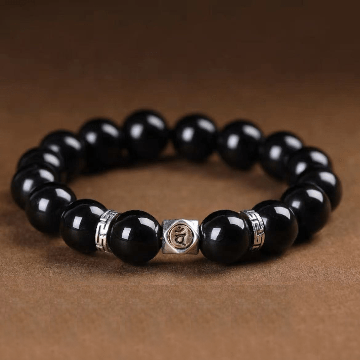 Obsidian Zodiac Birth Deity Bracelet - Buddha Nature