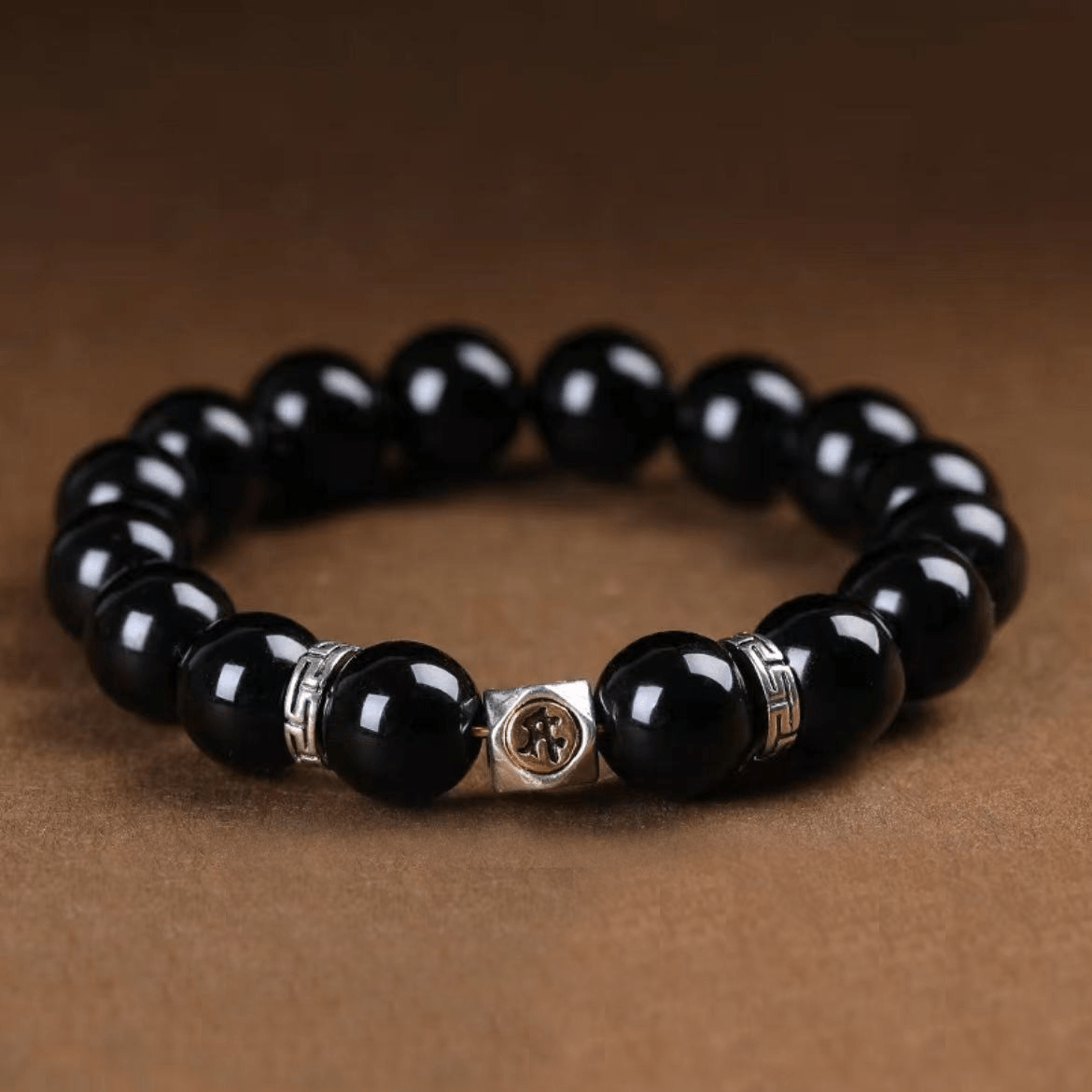 Obsidian Zodiac Birth Deity Bracelet - Buddha Nature