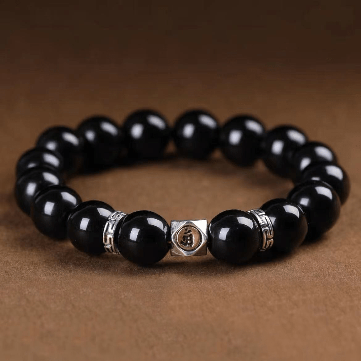 Obsidian Zodiac Birth Deity Bracelet - Buddha Nature