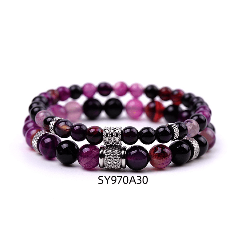 Purple Agate Bracelet - Buddha Nature