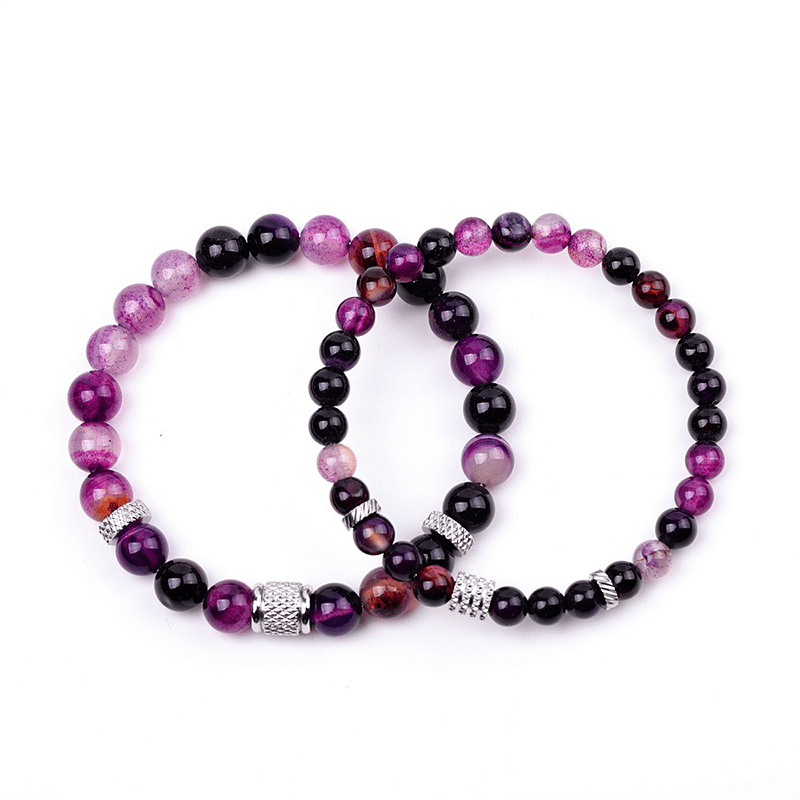 Purple Agate Bracelet - Buddha Nature