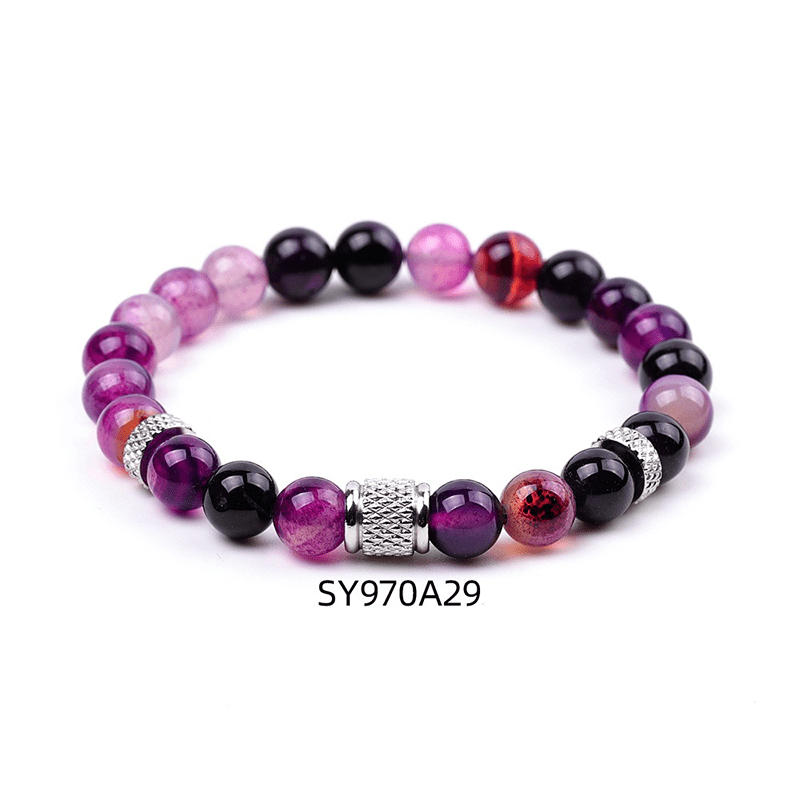 Purple Agate Bracelet - Buddha Nature