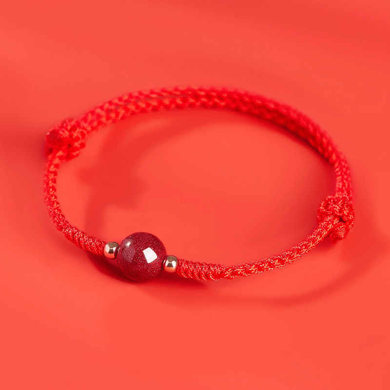 Red String Cinnabar Feng Shui Bead Bracelet - Prosperity & Luck - Buddha Nature