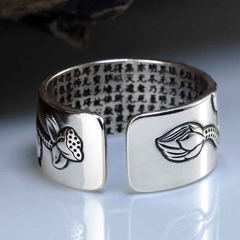 The Heart of Lotus Sutra Ring - Purity & Wisdom - Buddha Nature