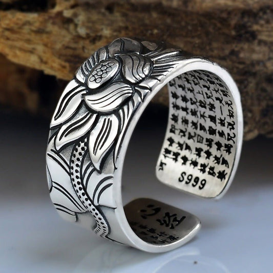 The Heart of Lotus Sutra Ring - Purity & Wisdom - Buddha Nature