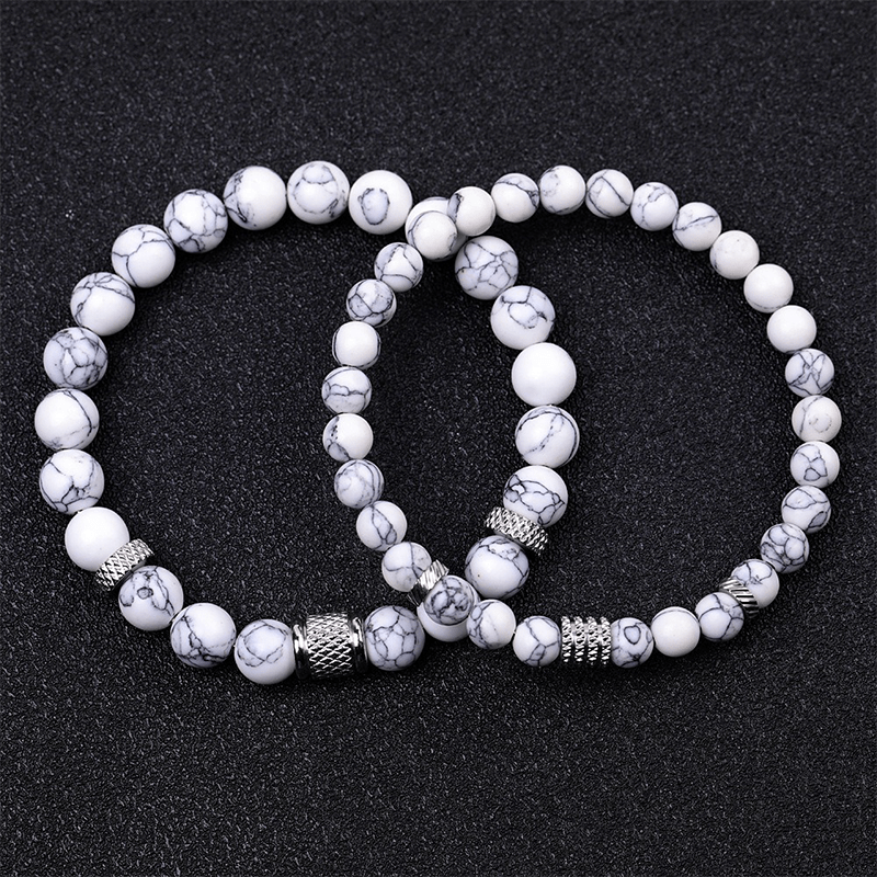 White Turquoise Bracelet - Buddha Nature