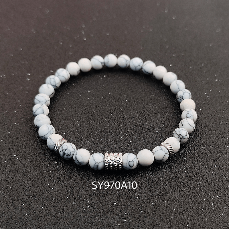 White Turquoise Bracelet - Buddha Nature