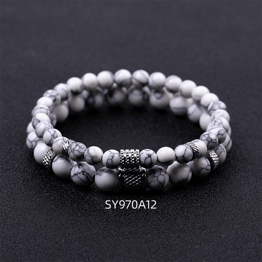 White Turquoise Bracelet - Buddha Nature